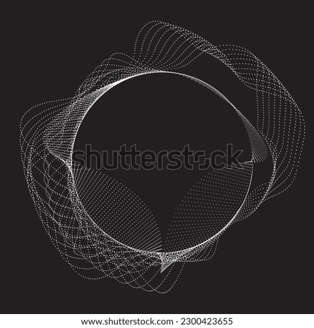 Abstract oval Lines Background with geometric circles . Vector rotating ellipse Line Design . Poster template . Concentric circles logo .Minimal art 