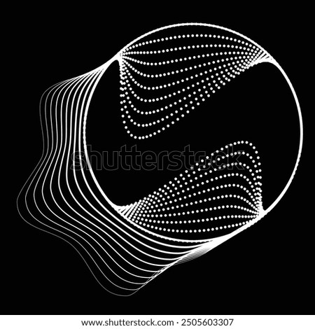 Abstract oval Lines Background with geometric circles . Vector rotating ellipse Line Design . Poster template . Concentric circles logo .Minimal art 