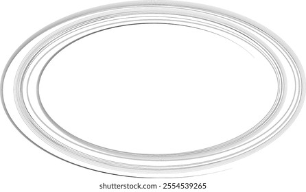 Abstract oval Lines .Elliptical frame with many circles . Vector highlight ellipse line design .Round line art border frame .Concentric oval circles logo .Doodle strokes in oval form .