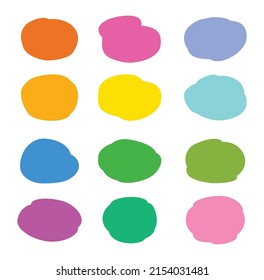 Abstract oval shape elements and free form background.