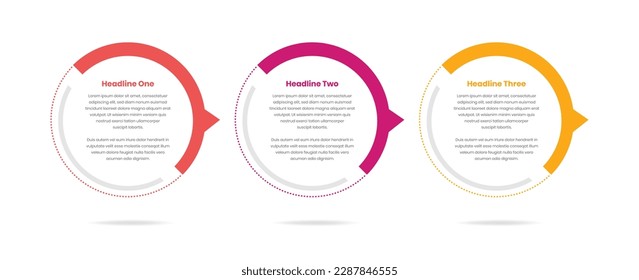 Abstract oval shaped steps infographic and business data presentation template