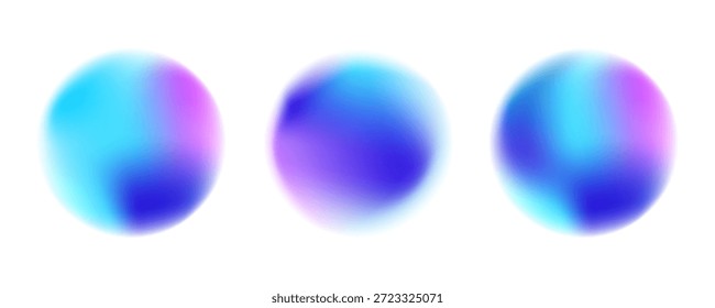 Abstrato oval, gradiente vibrante de azul e roxo