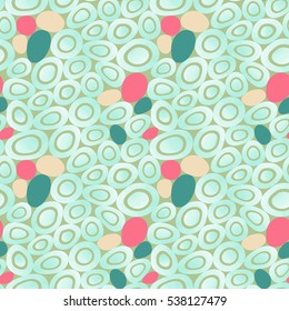Abstract ovals background. Seamless vector pattern. 