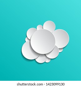 Abstract ovelapping circle background. Template design