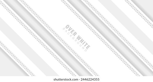abstract over white background, Minimal geometric vector background. Dynamic white shapes with gray lines figures