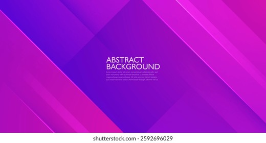 Abstract overlap 3D background with gradient purple and blue design. Simple trendy pattern background with lights. Eps10 vector