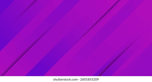 Abstract overlap 3D background with gradient purple and blue design. Simple trendy pattern background with lights. Eps10 vector