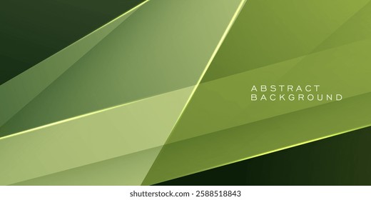 Abstract overlap background with green color design. Simple papercut design with light and shadow. Eps10 vector