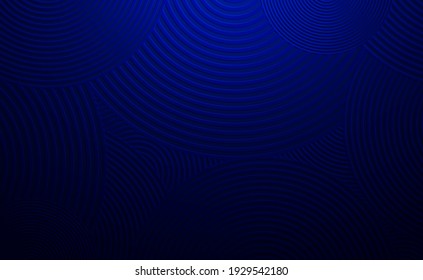 Abstract overlap circle pattern on dark blue background. Modern cover design. Advertising banner design. Vector illustration
