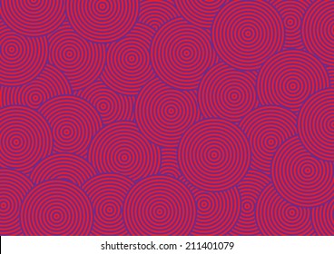 Abstract Overlap Circle Pattern. Vector