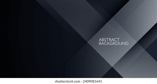 Abstract overlap dark gray geometric gradient square design layers background with lines, shadow, and lights. Eps10 vector
