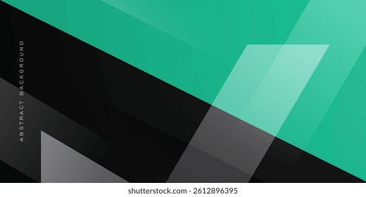Abstract overlap dark gray and green background. Simple papercut background pattern. Eps10 vector