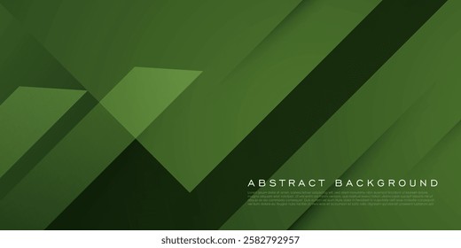 Abstract overlap dark green 3D background. Simple and modern green background pattern. Eps10 vector
