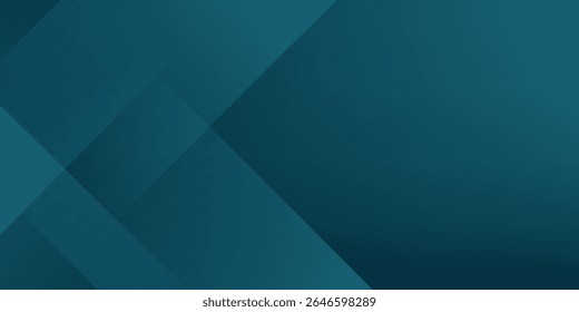 Abstract overlap dark green turquoise geometric gradient square design layers background with shadow and shapes
