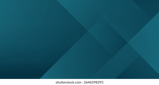 Abstract overlap dark green turquoise geometric gradient square design layers background with shadow and shapes
