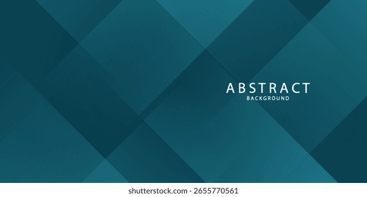 Abstractas superposición verde oscuro turquesa geométrica gradiente diseño cuadrado capas de fondo con sombra y Formas. Vector Eps10