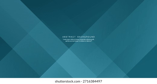 Abstractas superposición verde oscuro turquesa geométrica gradiente diseño cuadrado capas de fondo con sombra y Formas. Vector Eps10