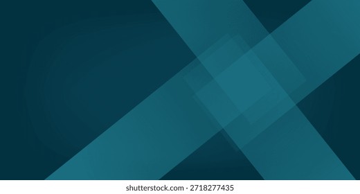Abstrato sobreposição verde escuro turquesa geométrica gradiente quadrado camadas de design plano de fundo com sombra e formas. Vetor Eps10