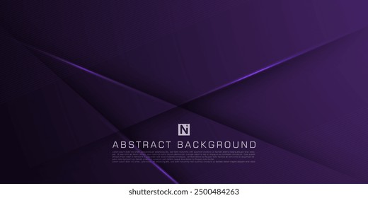 Abstract overlap dark purple papercut illustration background with light and shadows. 3d look simple pattern. Cool design and luxury. Eps10 vector