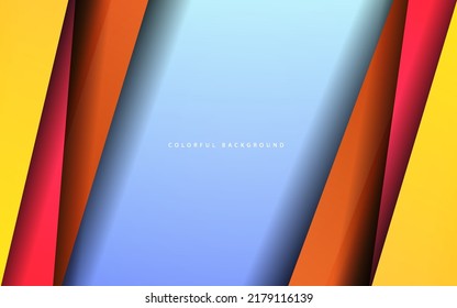 Abstract overlap layer colorful background vector