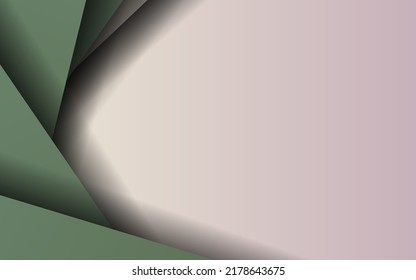 Abstract overlap layer green color background vector