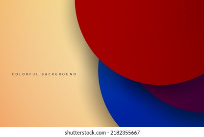 Abstract overlap layer multicolor background vector