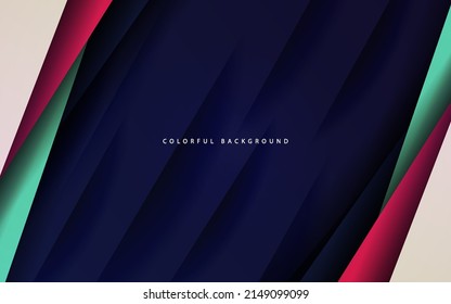 Abstract overlap layer paper art background vector 