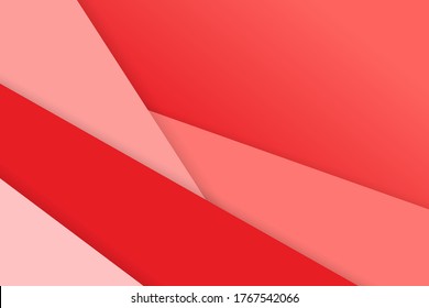 abstract overlap layer paper cut red and pink style modern design background