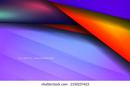 Abstract overlap layer paper gradient color background
