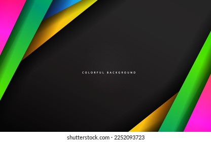 Abstract overlap layer papercut background