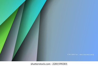 Abstract overlap layer papercut background banner