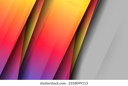 Abstract overlap layer papercut background vector