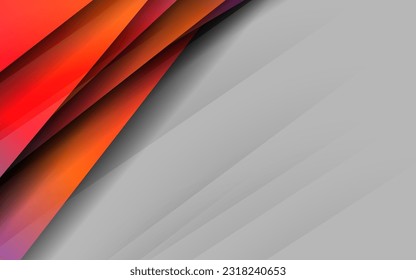 Abstract overlap layer papercut background banner vector