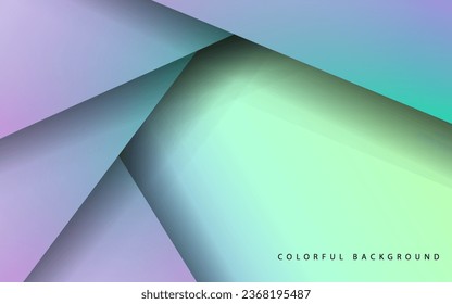 Abstract overlap layer papercut background vector