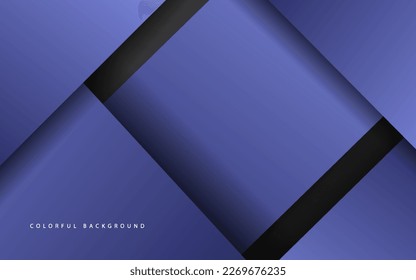 Abstract overlap layer papercut blue color background vector