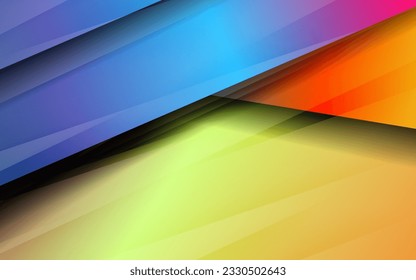 Abstract overlap layer papercut gradient banner background vector