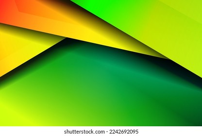 Abstract overlap layer papercut green color background