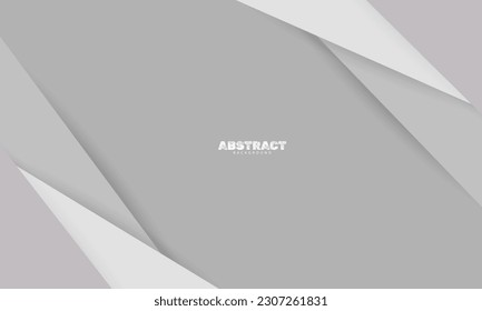 Abstract overlap layer papercut grey background vector