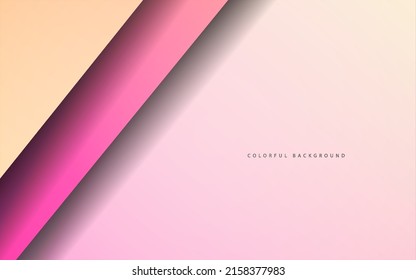 Abstract overlap layer papercut pink color background