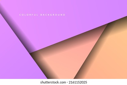 Abstract overlap layer papercut pink color background