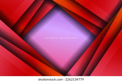 Abstract overlap layer red color background banner