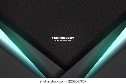 Abstrakter Überlappungs-Layer-Technologie-Hintergrund, Vektorgrafik
