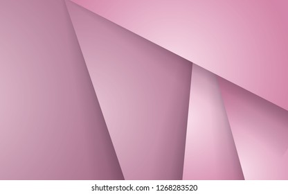 Abstract overlap layers pink background. vector decorative layers shape paper cut effect.