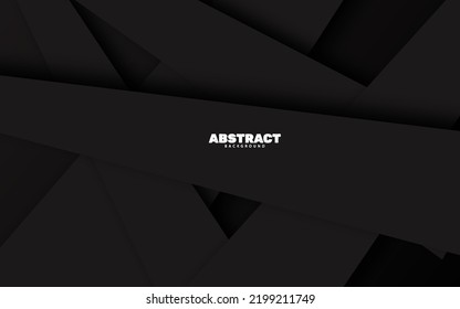 Abstract overlap papecut dark black background vector