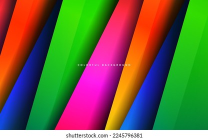 Abstract overlap papercut layer background vector