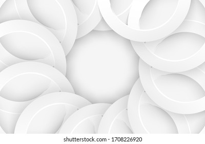 Abstract overlap shape white background