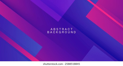 Abstract overlap square 3D background with gradient purple color design. Trendy pattern with lines. Eps10 vector