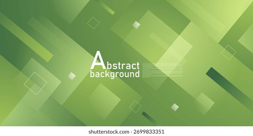Fondo de Anuncio cuadrado de superposición Abstractas. Diseño de fondo de elemento de color verde simple y de moda. Fondo de patrón fresco. Vector Eps10