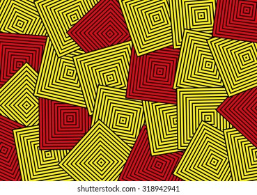 Abstract Overlap Square Pattern. Vector
