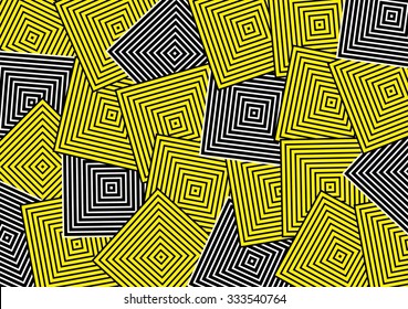 Abstract Overlap Square Pattern. Vector